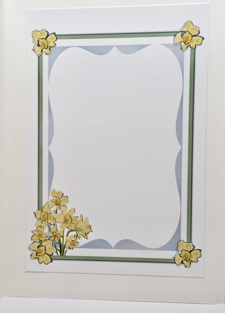 DAFFODIL INSERTS: Pair of A5 Daffodil Inserts with Commercial Use, One Blank, One With Verse by Elena Pavlova