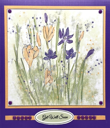 CROCUS: 8 by 8 Floral Card Front Mini Kit With Decoupage, Blank & Verse Inserts, 8 Sentiment Tags & Bonus Gift Tag by Elena Pavlova
