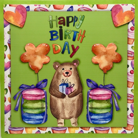 8x8 Bear Birthday  by Elena Pavlova