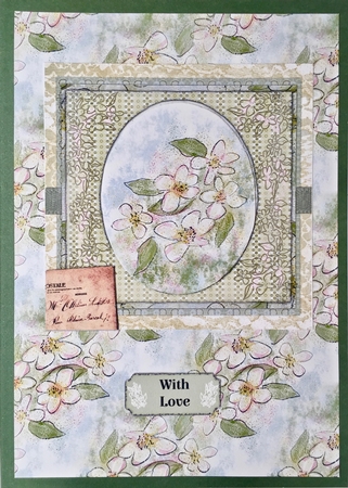 APPLE BLOSSOM BACKGROUND/BACKING PAPER: A4 with Commercial Use by Elena Pavlova