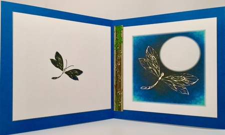 Dragonfly 4 - 3D Pyramid/pyrimage + Insert & Gift Tag by Elena Pavlova