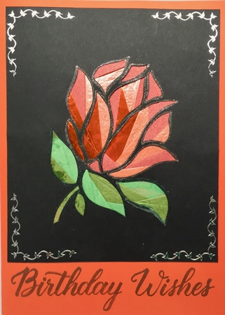 Peach Rose Iris Folding Pattern by Elena Pavlova