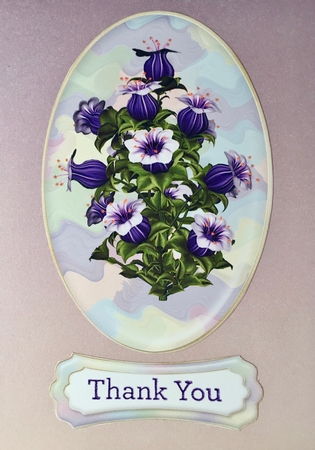 Abstract Pastel Fluted Double Sentiment Tag by Elena Pavlova