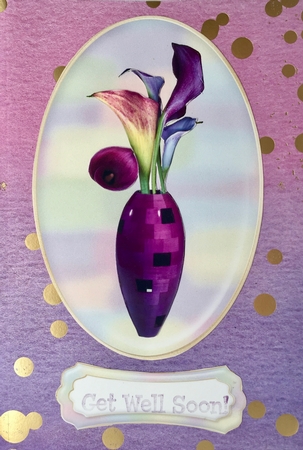 Abstract Pastel Oval Mat by Elena Pavlova