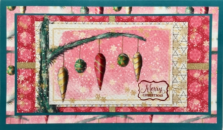 CHRISTMAS ORNAMENT BACKGROUND/BACKING PAPER: A4 Horizontal Orientation With Commercial Use by Elena Pavlova