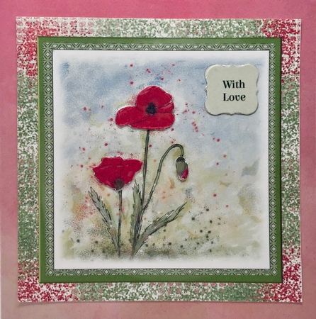 POPPIES  BACKING PAPER/BACKGROUND: A4 With Commercial Use by Elena Pavlova