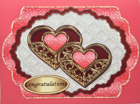 Double-Hearts Card Front 2 by Elena Pavlova