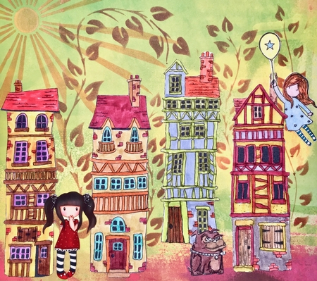 Houses bookmarks by Elena Pavlova
