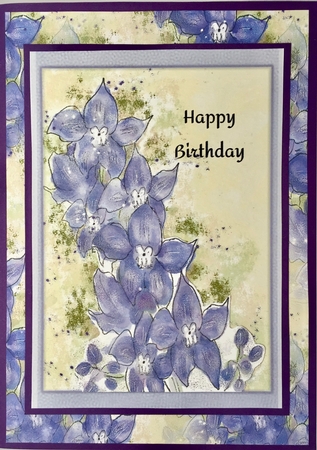DELPHINIUMS: A4 Floral Background by Elena Pavlova