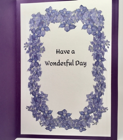 DELPHINIUMS: 3 x Floral Inserts, 2 With Verse by Elena Pavlova
