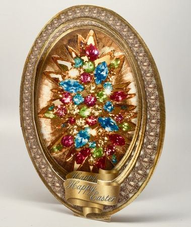 Concertina Fold Oval Card - Bejeweled by Elena Pavlova