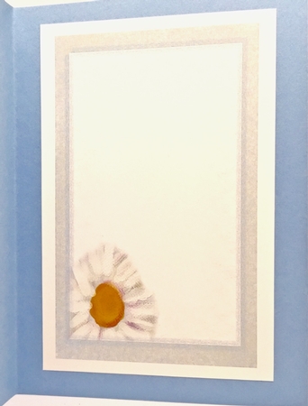 3 DAISY INSERTS: 3 x Floral Inserts (1 Blank, 2 With Verse) & Bonus Mini-Gift Tag by Elena Pavlova