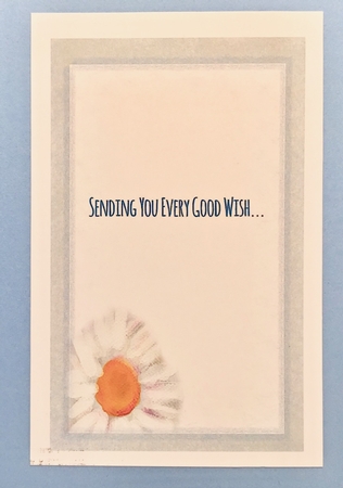 3 DAISY INSERTS: 3 x Floral Inserts (1 Blank, 2 With Verse) & Bonus Mini-Gift Tag by Elena Pavlova