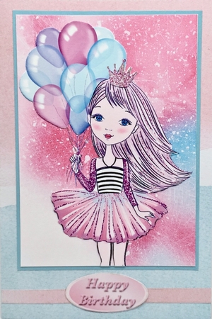 Birthday Balloons Quick Card/Topper by Elena Pavlova