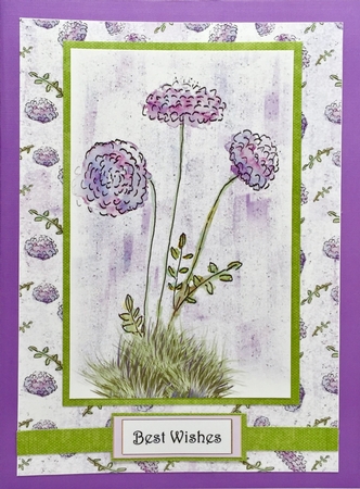 PURPLE FLORAL BACKGROUND: A4 Multi-Directional Backing Paper With Commercial Use by Elena Pavlova