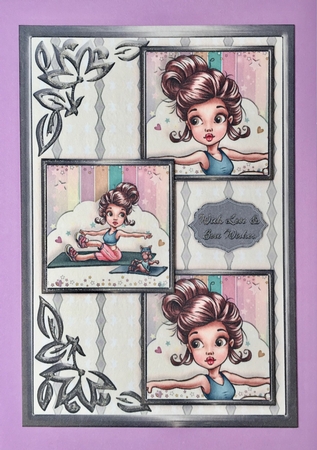 Fitness Buddy Three Square Quick Card by Elena Pavlova