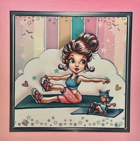 Fitness Buddy Three Square Quick Card by Elena Pavlova