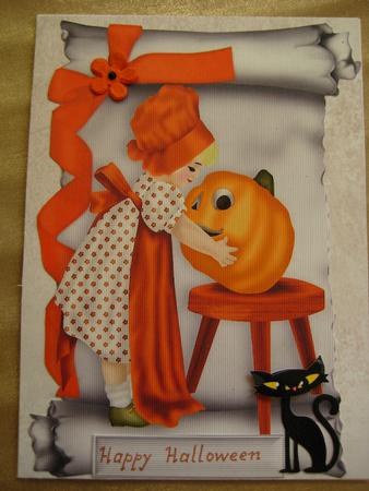 Halloween Toppers with Lady Cat and Pumpkin by Elena Pavlova
