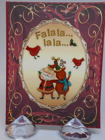 Swirls & Stars Christmas Blank Card Front / Topper 7 by Elena Pavlova