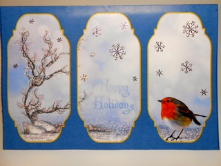 'a Robins' Visit' Card Topper by Elena Pavlova