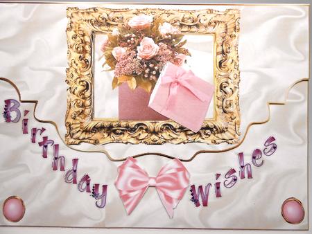 Flowers in a Gift Box in a Gold Baroque Frame by Elena Pavlova