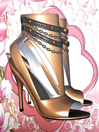 Lovely Naomie Gold Birthday Shoes  by Elena Pavlova