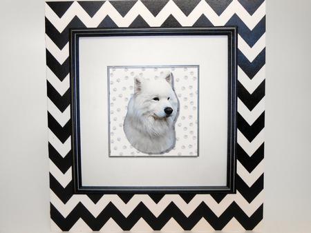Samoyed Portrait Pyramid by Elena Pavlova