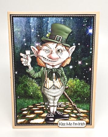 St Patricks Day Card Front by Elena Pavlova