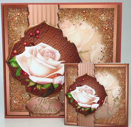 A Special Rose Fancy Border Card Mini Kit by Elena Pavlova