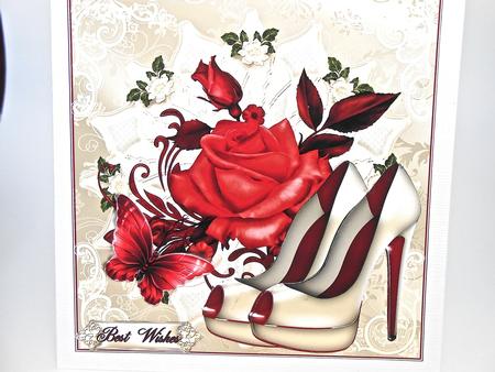 Cream and Red Shoes and Red Rose Toper by Elena Pavlova