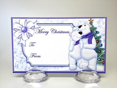Polar Bear Family Christmas Money Wallet Envelope by Elena Pavlova