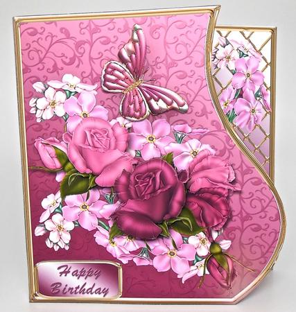 Dusky Roses - Wavy Border Card Mini Kit by Elena Pavlova