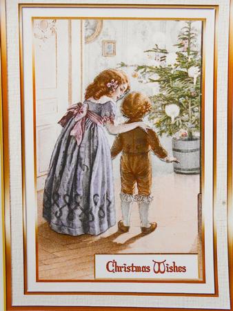 Christmas Wishes Decoupage Vintage Topper by Elena Pavlova