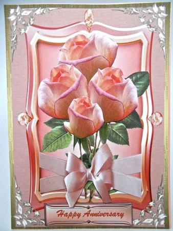 Beautiful Roses on a Orange Frame by Elena Pavlova