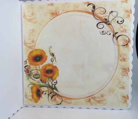 Gold Poppies Large Square Insert by Elena Pavlova