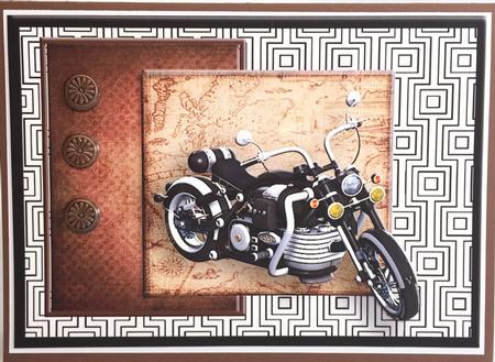 All Occasion Motor Bike Card Topper by Elena Pavlova