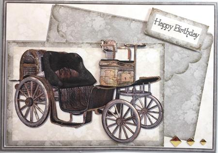 Steampunk Car Decoupage by Elena Pavlova