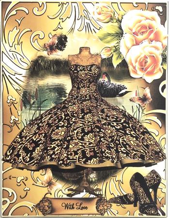 Those 1950's Style Dresses 8xtoppers and Decoupage by Elena Pavlova