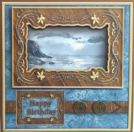 Seascape Framed Art Easel Card Mini Kit by Elena Pavlova