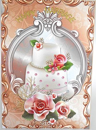 Wedding Cake Card Front by Elena Pavlova
