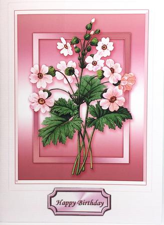 Spray of Pink Flowers Quick Card by Elena Pavlova