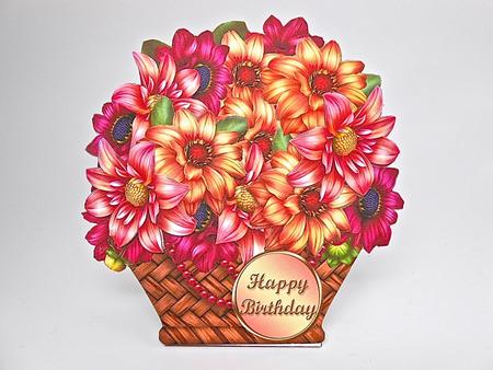 Dahlias Basket Card Mini Kit by Elena Pavlova