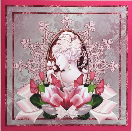 Vintage Cameo Beauty in Peach -  by Elena Pavlova