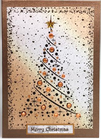 Black & Gold Christmas Background by Elena Pavlova