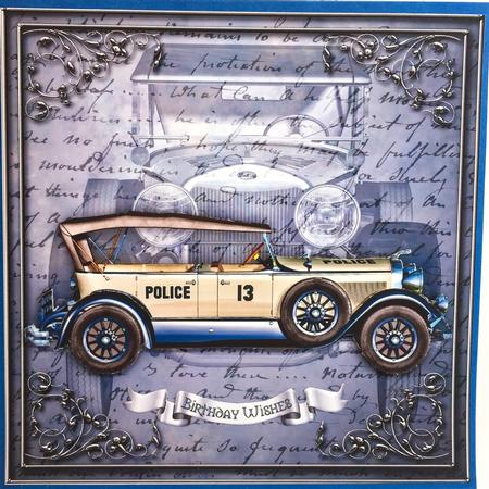 Vintage Police Car by Elena Pavlova
