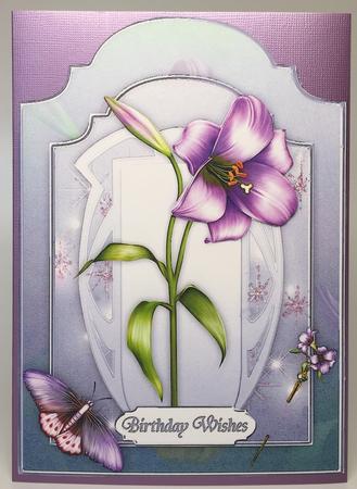 Lily Bloom - Shaped Card Front with Step by Step by Elena Pavlova