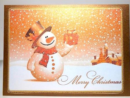 Merry Christmas Snowman by Elena Pavlova