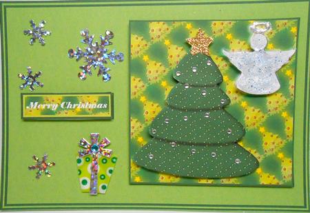 Christmas Tree Card Front by Elena Pavlova