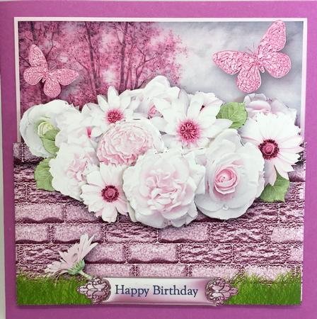 Garden Wall with Hot Roses Popout Card Mini Kit by Elena Pavlova