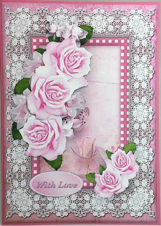 Lacy Lovelies A5 - Pink Roses by Elena Pavlova